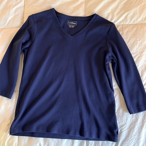 LL Bean 3/4 Long Sleeve Fitted Tee - Picture 2 of 6